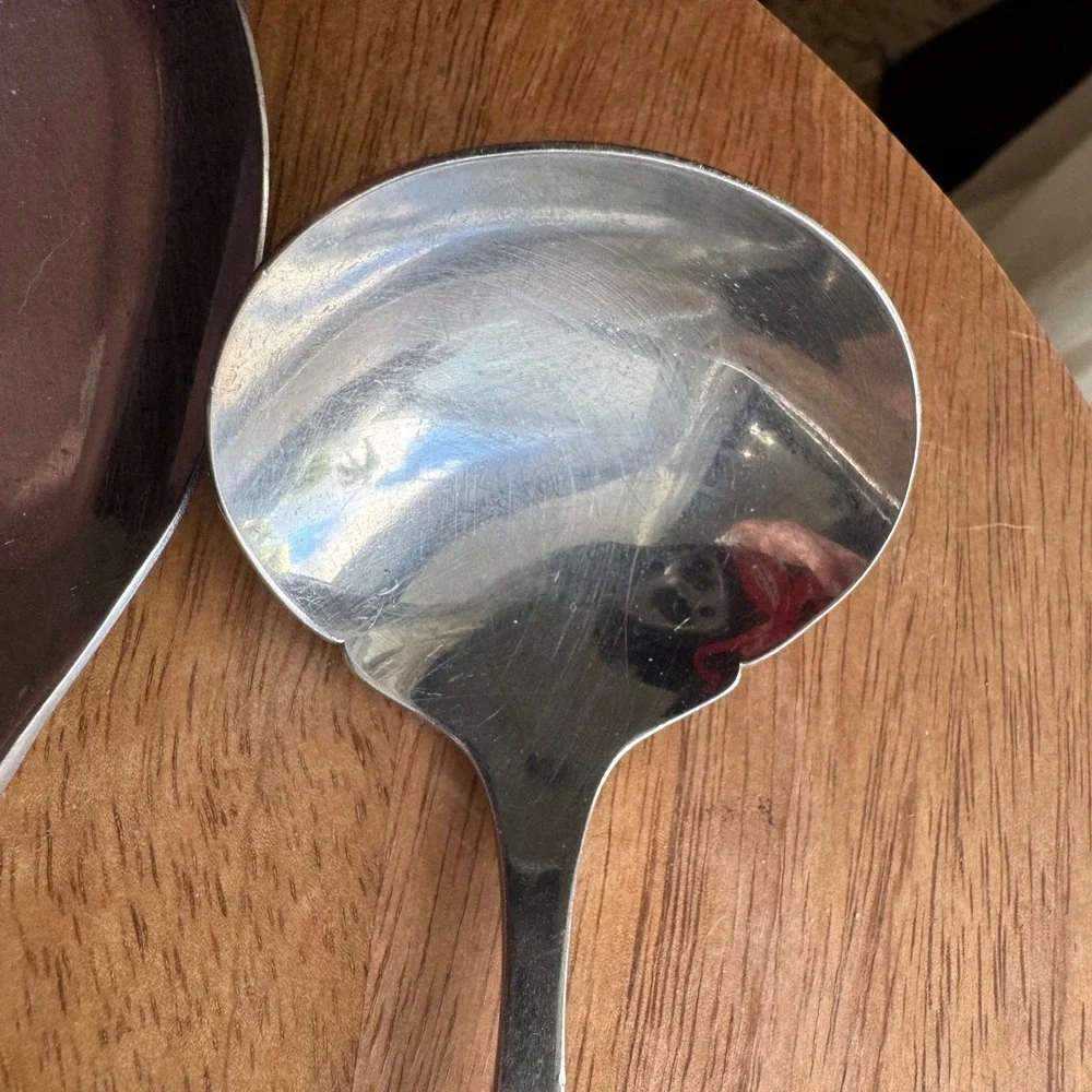 Oxford Hall BELLPORT Stainless Serving Set 3 Spoon Ladle Fork Vintage Midcentury